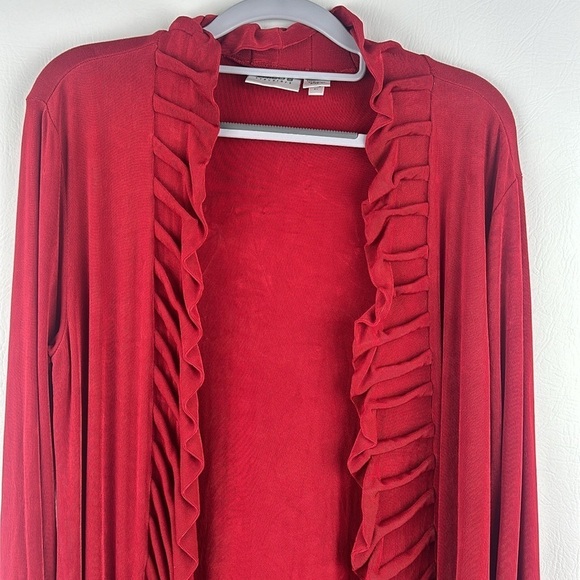 Chico’s Travelers Ruffle Open Jacket/Cardigan - Picture 2 of 8